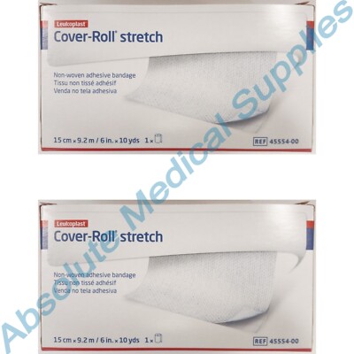 *2-Packs* BSN Leukoplast Cover-Roll Stretch Adhesive Bandag 6'' x 10 Yards 45554