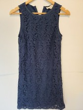 Ann Taylor Loft Womens Blue Lace Dress 4T 4 Tall Nwt