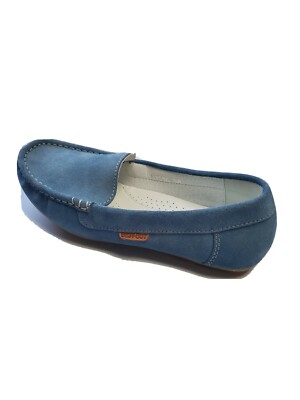 Blue Suede Women's Moccasins -Giorgio Fabiani Size 7.5 US./ 38