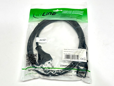 Inline 16652C Power Cable Switzerland Plug To IEC-C13 Plug 1.8m