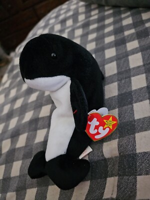 Beanie Baby Wave The Whale / Tag Error ECHO this Dolphin Ear Tag & Tush Tag 4180