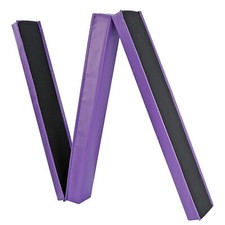 9FT Purple Balance Beam Tri-Fold Extra Firm Vinyl Gymnastics Kids Anti-Slip Base