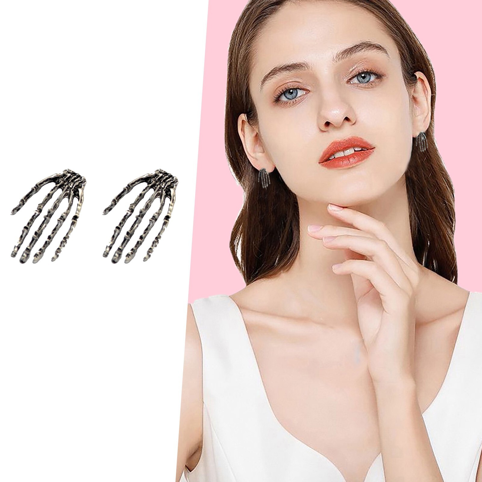 Women's Earrings Halloween Skeleton Ghost Hand Fashion Punk Style New