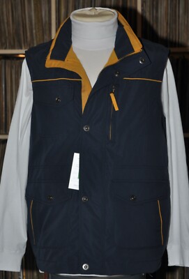 Crossfield Herren Trekking-Weste Wanderweste blau-gelb