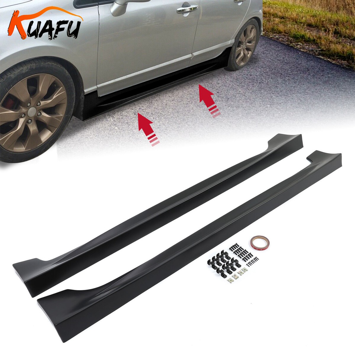 Fits 8th gen Honda Civic Sedan 2006-2011 PP Mugen RR Style Side