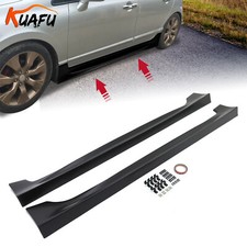 Fits 8th Gen Honda Civic Sedan 2006-2011 Pp Mugen Rr Style Side Skirts Abs Black