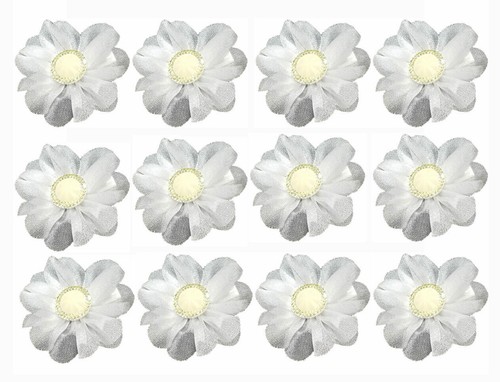 12 Kids Flower Hairpin Hair Clip for Girls Black White Assorted - Picture 3 of 12