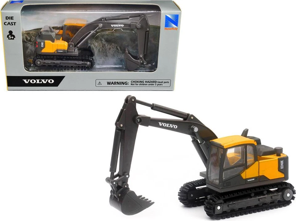 Volvo EC140E Track-Type Excavator Yellow Diecast Model by New Ray - Image 3 of 4