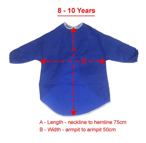 CHILDRENS KIDS WATERPROOF ART PAINTING APRON - CHOOSE SIZE AND COLOUR - Picture 5 of 13