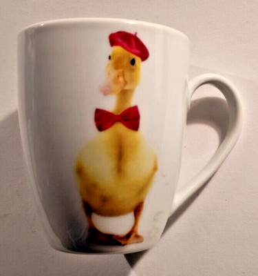 Ente Tasse - rote Mütze Schleife - Porzellan - Van Well - Tasse - neu, ungenutzt