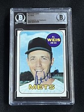 AL WEIS 1969 TOPPS SIGNED AUTOGRAPHED CARD #269 METS BECKETT BAS AUTHENTIC