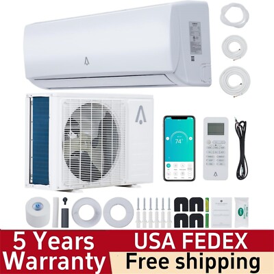 12000BTU Mini Split Air Conditioner 19 SEER Fast Cooling & Heating Wifi 