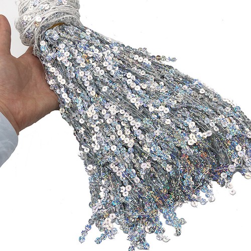 6,5 yardas 30 cm Lentebrilla Encaje Borla Decoración Danza Latina Moda Accesorio de encaje - Imagen 3 de 12