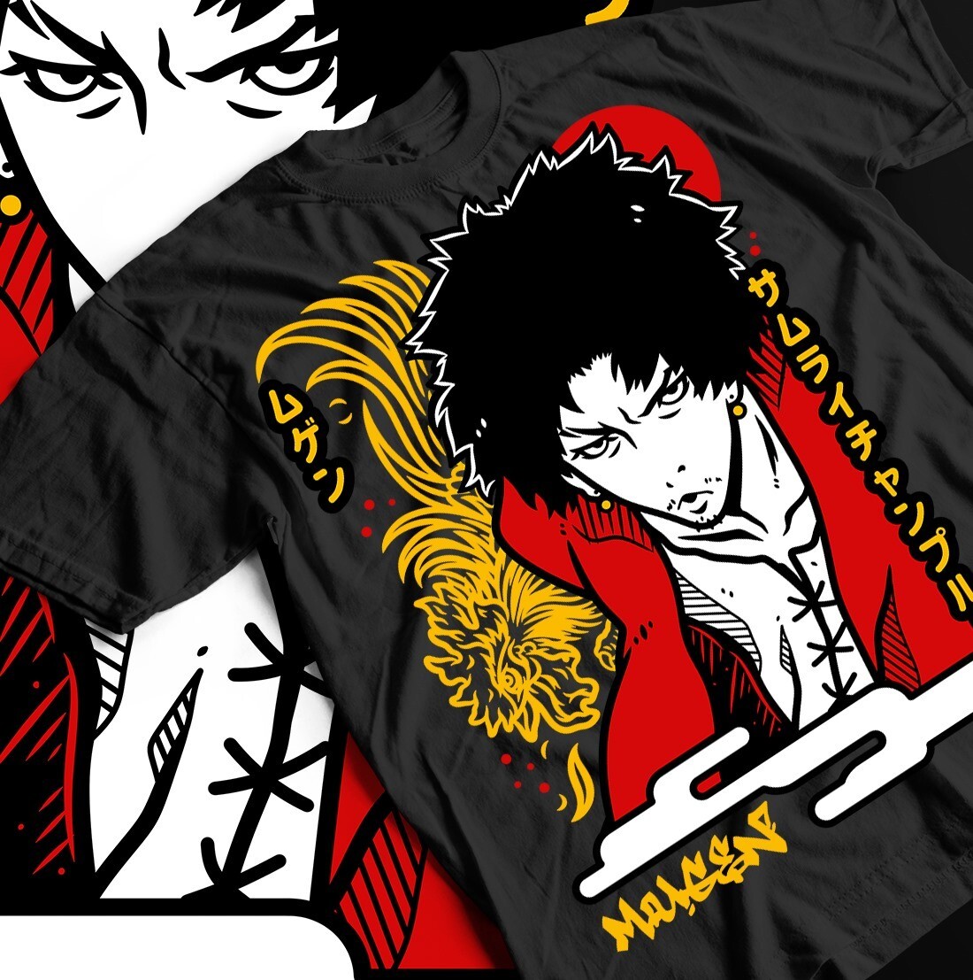 Samurai Champloo Mugen Tee, Anime Shirt, Japanese Kanji Top 