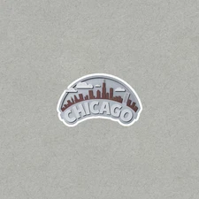 Chicago Skyline Wooden Wall Art - Rustic City Silhouette Home Decor Sign #4646