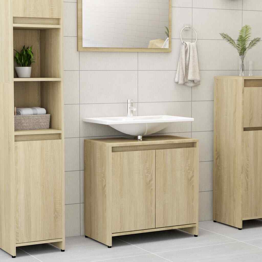 Mobile da Bagno Sottolavabo in legno con Ante 60x33x58 cm vari colori