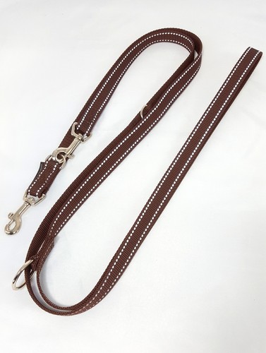 Hundeleine Doppelleine reflektierend Gurtband 20mm+25mm 2m 2,4m 2,8m 3,5m 5m - Bild 15 von 16