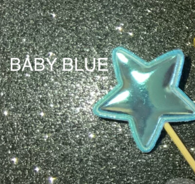 12 Glitzer verspiegelt gepolstert Sterne Geburtstag Tortenaufleger Cupcake Topper Glitzer