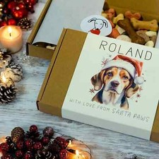 Regalo di Natale per cani Beagle - scatola personalizzata di dolcetti per cani - confezione regalo Natale per cani - cucciolo