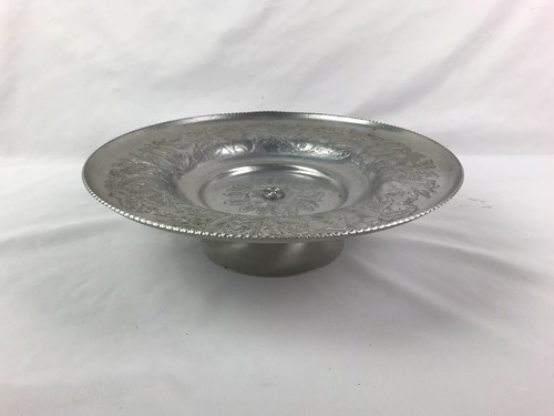 Vintage Alumium Lazy Susan Rotating Tray Flower Floral - 第 3/8 張圖片