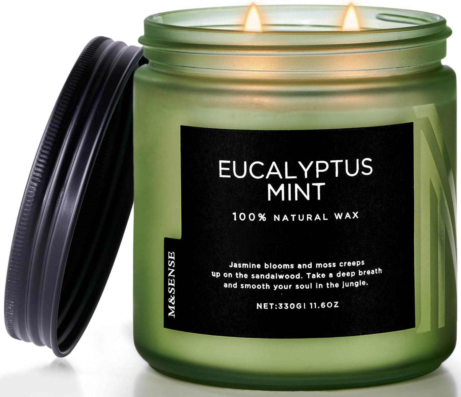 Eucalyptus Mint Soy Candle 11.6Oz 70-Hour Burn Aromatherapy Home Scent