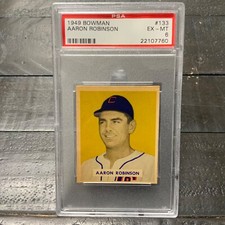 1949 Bowman Aaron Robinson #133 *Tigers* PSA 6 EX-MT