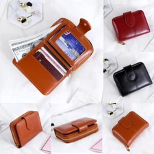 Women Leather Wallets Clutch Zipper Card Holder Mini Purse Handbag Coin Pocket