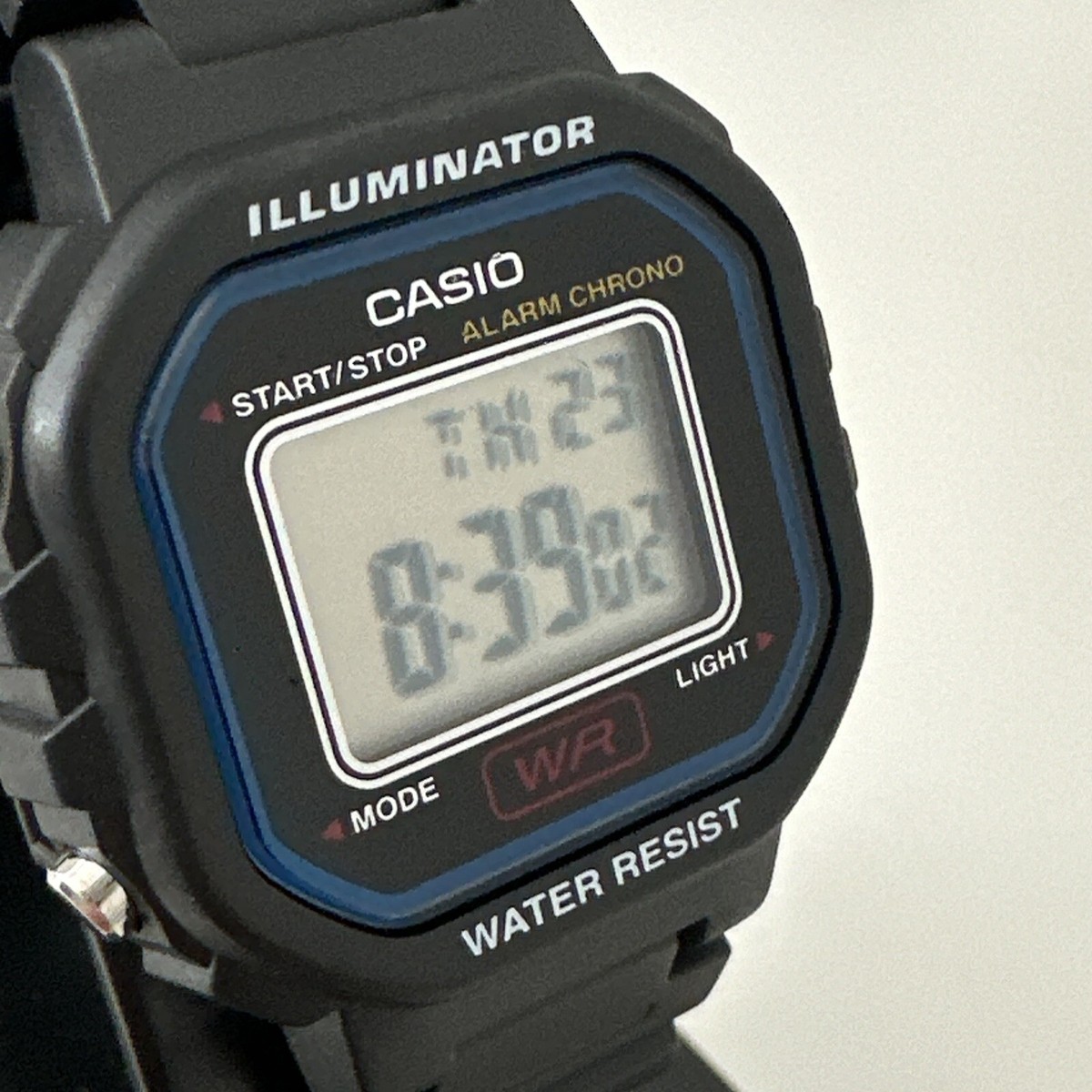 Casio LA20WH-1C, Women's Illumunator Black Resin Watch