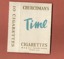 Antiguo paquete de cigarrillos VACÍO Time de Churchman #477