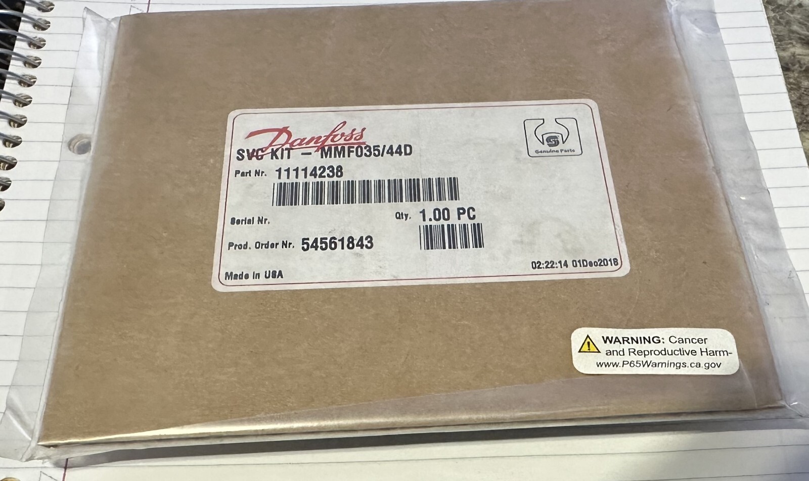 11114238, Danfoss, Service Kit, MMF035/44D, Series 45 | eBay