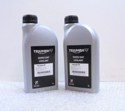 Genuine Triumph Motorcycle D2053 OAT Premix Coolant 2 Litres New Genuine Triumph Motorcycle D2053 OAT Premix Coolant 2 Litres New