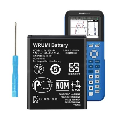 TI 84 Plus CE Battery Replacement  for Texas Instruments TI84 Plus CE Python