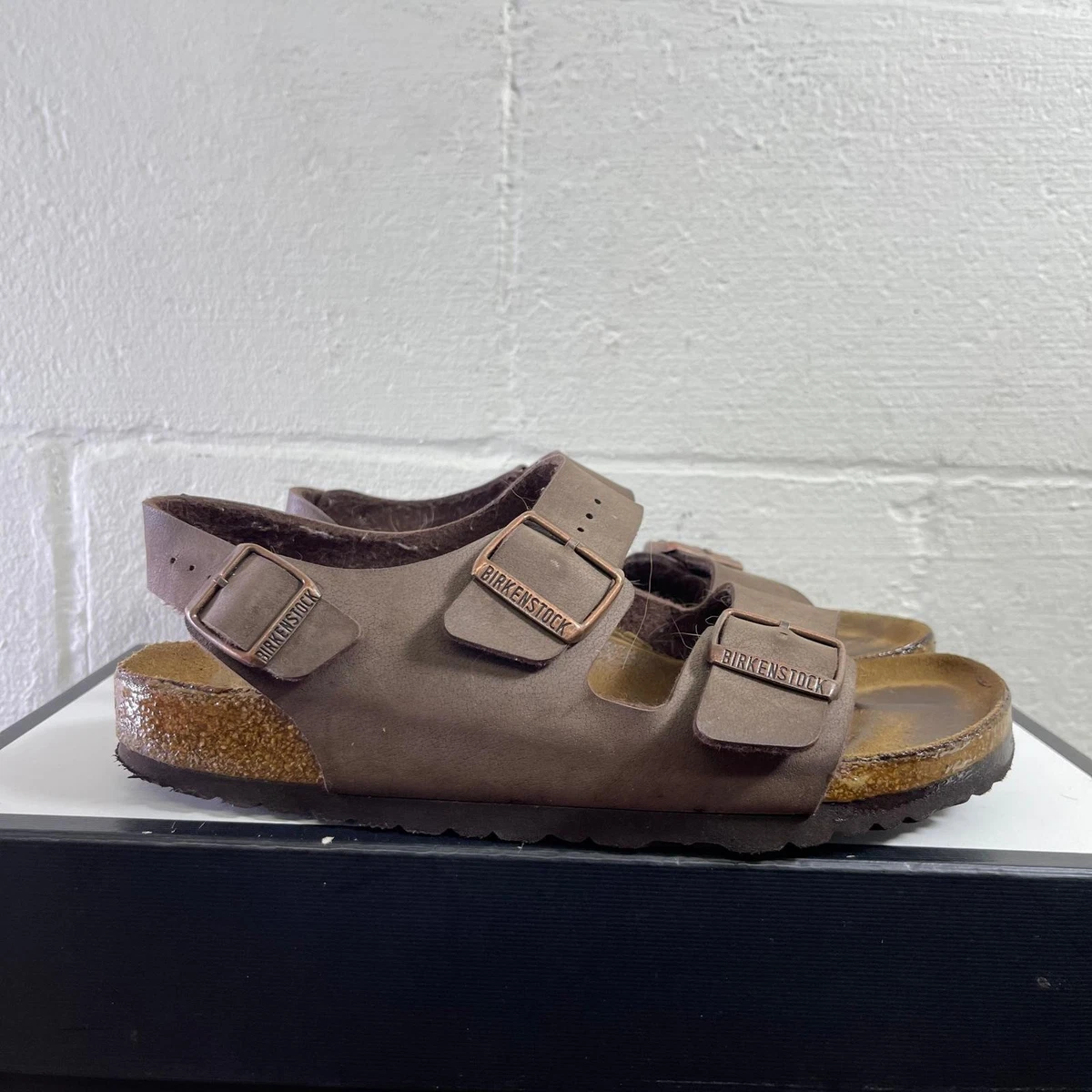 Birkenstock Milano Brown Leather Slingback Sandals, Men Size EU43 or US M10 Birkenstock Milano Leather Sandal – ShopCGX main image 2
