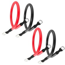 18in 4 awg battery cable with 3/8 inch Lugs for rvs campers cars - 2 pairs