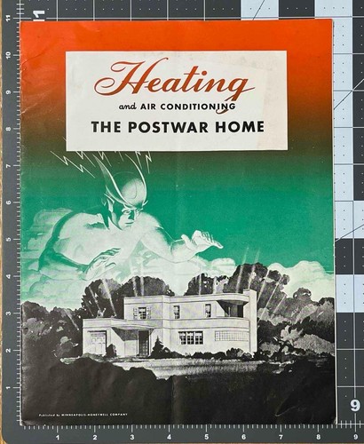 c. 1945 POST WORLD WAR 2 HEATING & AIR CONDITIONING POSTWAR HOME, architecture