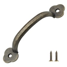 12 Pcs Barn Door Handles 4in Bronze 3.2in Hole Center Rustic Gate Pull Cabinet
