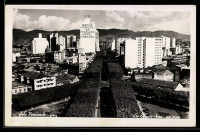 Belo Horizonte, Panorama, Banco da Producao, Hotel Financial, Postcard 