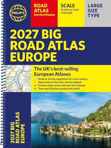 Philip's 2027 Big Road Atlas of Europe by Philip's Maps (Spiral bound) - Image 7