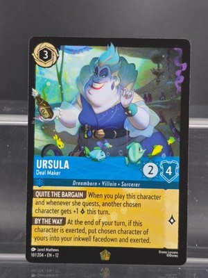 Disney Lorcana Ursula - Deal Maker 161/204 Wilds Unknown Legendary