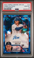 2023 Topps Update Sapphire Edition Auto James Outman Auto /199 PSA 10