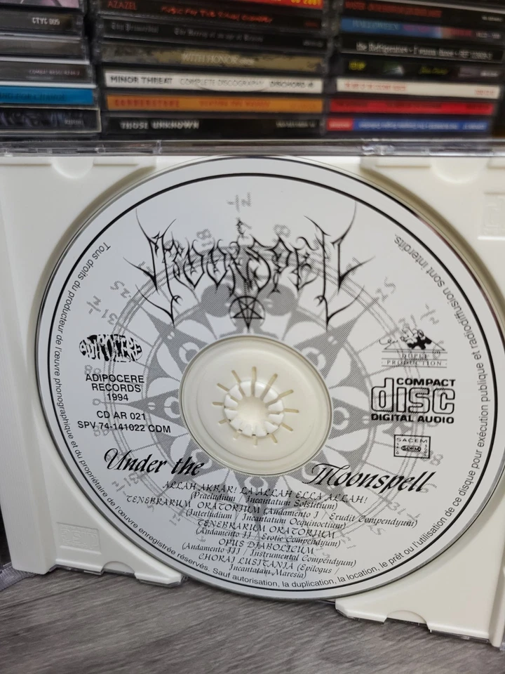 Adipocere Records Moonspell Under the Moonspell CD 1994 AR 021 EP 1st Release - Image 4 of 4