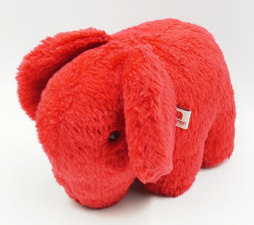 Plüsch Elefant Deichmann Elefanten Rot Kuscheltier Stofftier Werbefigur 20cm - Bild 1 von 8
