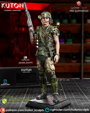 Hicks from Aliens Kuton FAN ART 1:6 Statue Resin 3D Printed DIY Model Kit