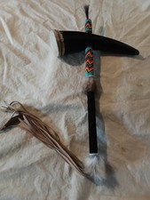 Native american style steer horn  rattle