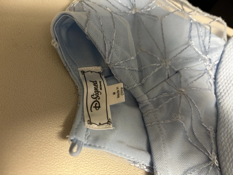 Vestido Patinador Disney D-Firmado Frozen 2 Elsa Niñas Azul Encaje Forrado Talla Mediana Foto 3 de 3