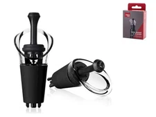 Set Of 2 Vacuvin Pourers And Stoppers