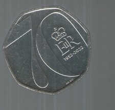 2022- UK 50p / 50 pence coin - Platinum Jubilee - Elizabeth II - Available on eBay