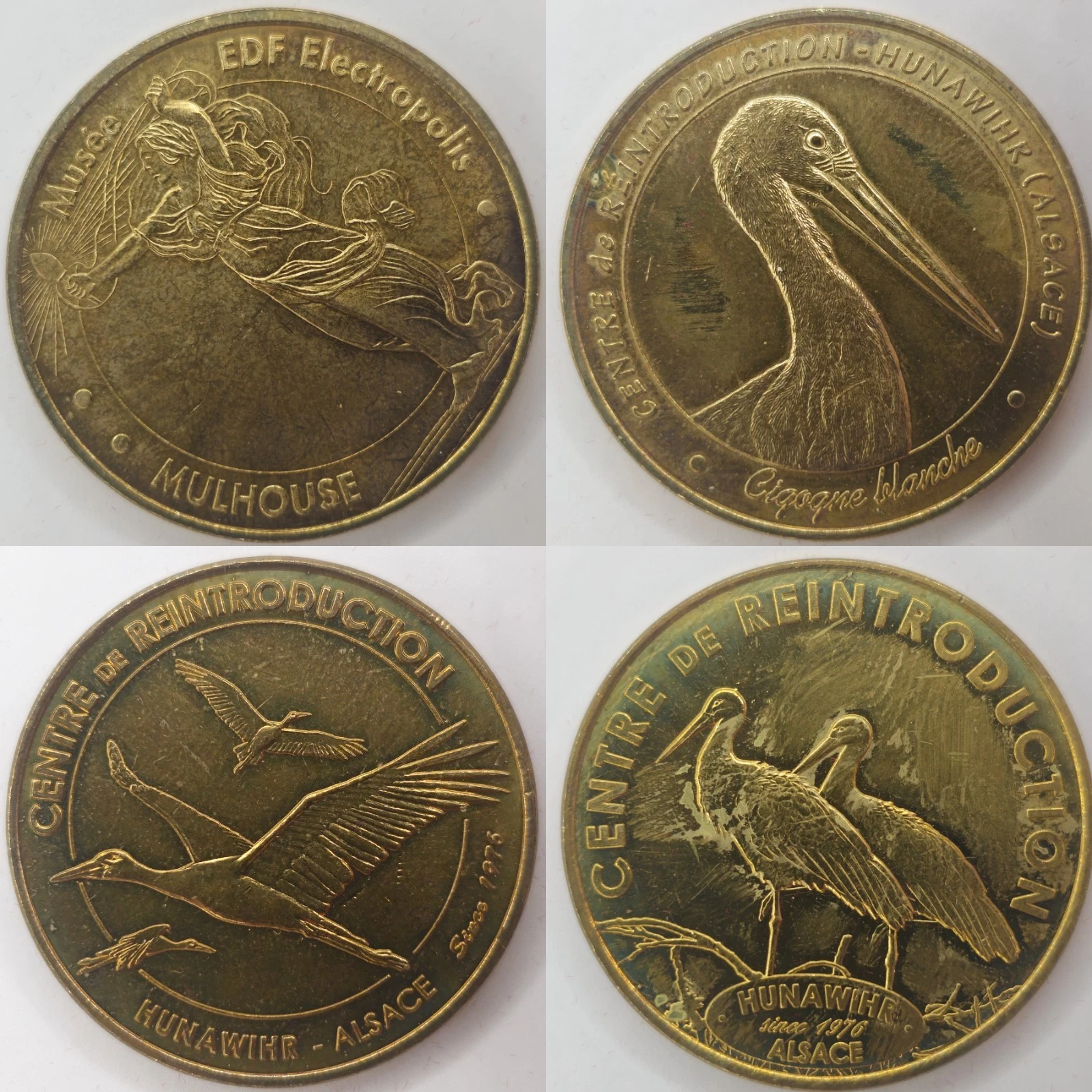 Haut-Rhin 68 - Lot Jetons Touristiques Médailles Souvenirs Monnaie de Paris