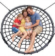 Trekassy 60" Large Spider Web Saucer Tree Swing for Kids AdultsPatented