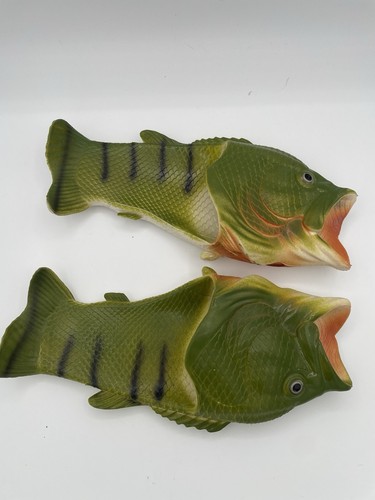 GMW Fish Bass Fishing Fun Slides Shoes By Coddies Size 11.5 Flip Flops! - Afbeelding 3 van 7